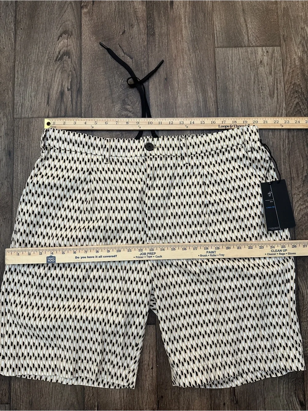 Shaquille O'Neal 55% Linen Cotton blend Casual Shorts Men’s Size 2XLT Tan Black